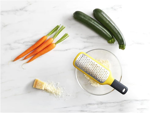 Joseph Joseph 20169 GripGrater Paddle Grater with Easy-grip Handle, Coarse Stainless-Steel Blades, Yellow...