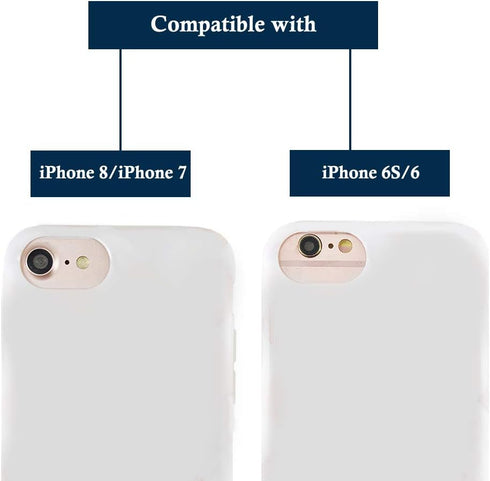 uCOLOR Turquoise Blue Gold Marble Case Compatible with iPhone 6S/6/8/7/SE 2nd/SE 3 (2022) 4.7" Cute Matt Slim Soft TPU Protective Case...