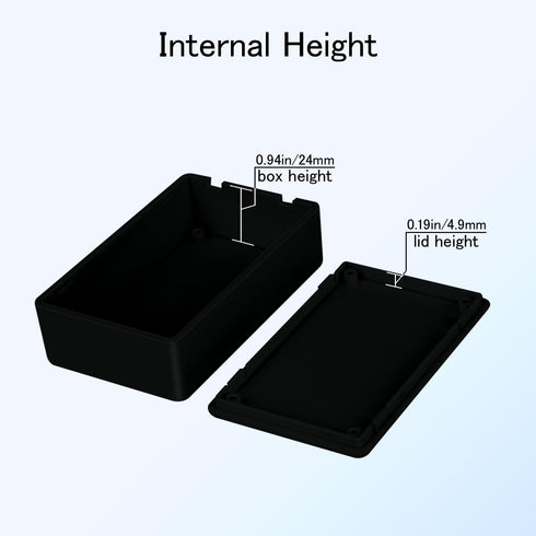Project Box 8 Pieces Electrical Box Small Junction Box ABS Plastic Enclosure Power Electronic Case Black 3.15" x 1.97" x 1.02"(80 x 50x 26mm)...