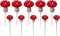 10Pcs Red Garden Stakes Mushroom Miniatures Indoor Outdoor Silhouette Fairy Garden Lawn Yard Decorations Lawn Inset Craft Decorative Garden Stakes...