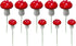 10Pcs Red Garden Stakes Mushroom Miniatures Indoor Outdoor Silhouette Fairy Garden Lawn Yard Decorations Lawn Inset Craft Decorative Garden Stakes...