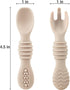 PandaEar 6 Pack Silicone Baby Spoons & Forks | Baby Feeding Set Self Feeding Utensils, Toddler Infant Feeding Spoon Forks BPA Free First Stage...