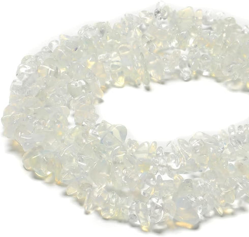 5-8mm Natural Opalite Gemstone Chips Beads Healing Crystals Waist Bracelets Necklace Kit Irregular Stone DIY Crafts Design Jewelry Making...