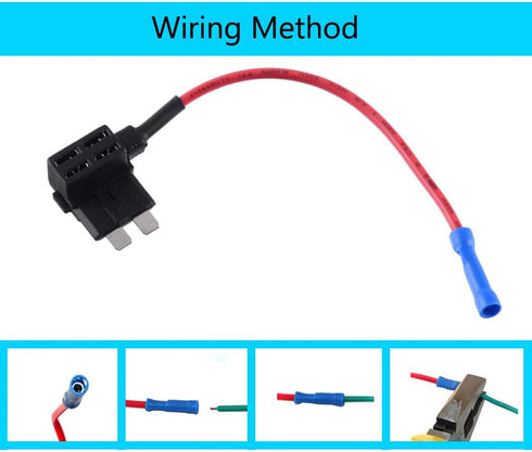 ESUPPORT 12V 24V Standard Add A Circuit Fuse Tap Piggy Back Blade Holder Plug Socket Car Pack of 5...