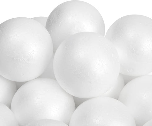 Juvale 3-Inch Foam Balls for Crafts - 24-Pack White Spheres - Smooth Polystyrene Balls for Decor & DIY - Versatile Craft Supplies for Painting...