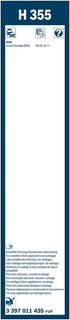 BOSCH H355 Rear Wiper Blade; 14" - Single...