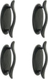Self-Stick Drawer Handles 4 PCS Black Self Adhesive Cabinet Drawer Handle Helper Push Pull Helper Instant Kitchen Cabinet Door Window Drawer Auxil...