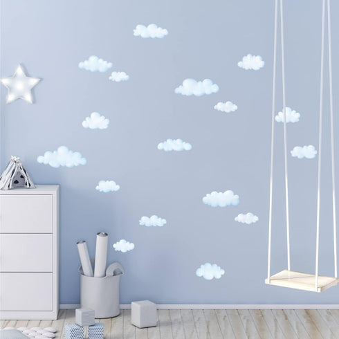 DECOWALL DS-8030 Clouds Kids Wall Stickers Wall Decals Peel and Stick Removable Wall Stickers for Kids Nursery Bedroom Living Room (Small)...