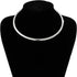Metal Pearl Open Choker Necklace Adjustable Gold Pearl Choker Necklaces for Women Round Open Cuff Necklace Elegant Cuff Collar Necklace Statement ...