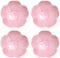 FUYU 4pcs Sakura Shaped Ceramics Seasoning Dishes Spice Dishes Salad Soy Sushi Wasabi Dipping Bowls, Tea Bag Holders...