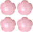 FUYU 4pcs Sakura Shaped Ceramics Seasoning Dishes Spice Dishes Salad Soy Sushi Wasabi Dipping Bowls, Tea Bag Holders...