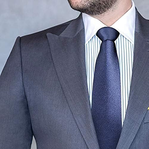 Mens Necktie, Solid Satin Tie Pure Color Skinny Slim Necktie Mens Ties #1 Blue Navy...