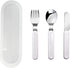 VANRA 3-Piece Children Knife Spoon Fork Set 18/10 Stainless Steel Child Flatware Set Kids Utensils Set with Case for Lunch Box (Fork Spoon Knife C...