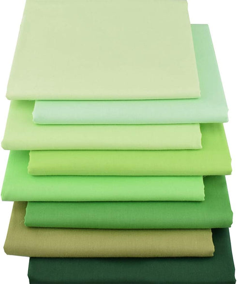 Hanjunzhao Green Solids Fat Quarters Fabric Bundles, Precut Quilting Sewing Fabric, 18 x 22 inches...