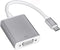 USB C to VGA Adapter, 1920x1200 Resolution, Plug & Play, Compatible with Mac OS, Windows, Chromebook, iPad Pro, Surface Book 2, HP Elitebook, Acer...