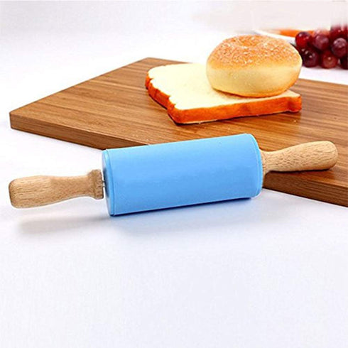 Koogel 9 Inch Mini Rolling Pin, 2 PCS Wooden Handle Rolling Pin for Kids Dough Rollers for Baking Supplies Home Kitchen...