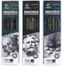 Charcoal Pencil Set - 12pcs/pk - Black Free Cutting Paper Handle Charcoal Pencil C7350 (Medium)...