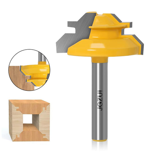 45 Degree Lock Miter Router Bit 1/4 Inch Shank.Woodworking Tools Joint Router Bits?Wood Milling Cutter Glue Joint Tools Set (1/4inch Shank, 1-3/8"...