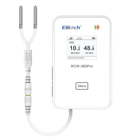 Elitech External Dual Temperature Probe, Temperature Sensor Matches with RCW-360Pro Device only, Monitor -40~176?(-40~80?), Audio Plug Connector, ...
