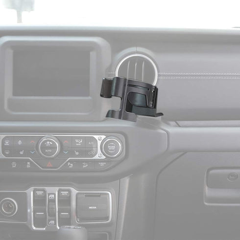 Savadicar JL & JT Multi-Function Drink Cup Phone Holder, 2 in 1 Bolt-on Stand Bracket Organizer, Cellphone Mount for 2018-2023 Jeep Wrangler JL JL...