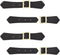 FINGERINSPIRE 4 Sets Leather Sew-On Toggles Closures Black Imitation Leather Toggle Buckle Vintage Leather Toggle Buttons Metal Leather Clasp Fast...