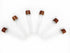 Glass Preroll Vials with Child Resistant Cap - 120mm Glass Tube (6, Mahogony)...