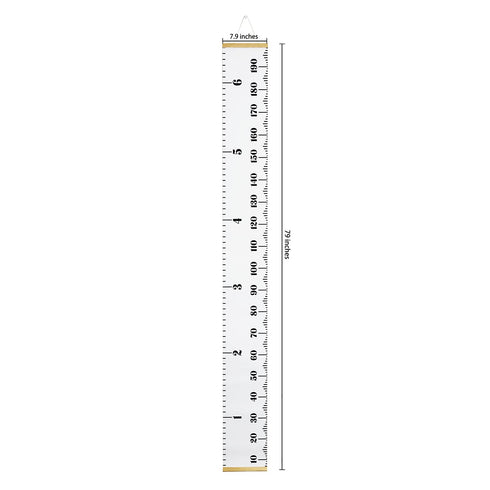 PandaEar Baby Height Growth Chart Ruler| Kids Boys Girls | Removable Wall Decor Measurement 79" x 7.9" (White)...