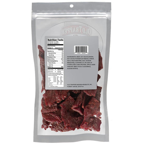 Old Trapper Zero Sugar Beef Jerky, Eight-Ounce Individual Package, Natural Wood Smoked Keto-Friendly Snack, 14 Grams of Protein, 70 Calories, and ...