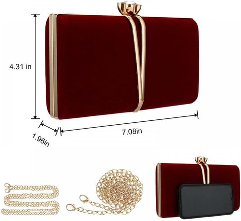 Clutch Bags for Women Vintage Evening Bag Diamond Handbag Suede Velvet Purse Clutch Purse...