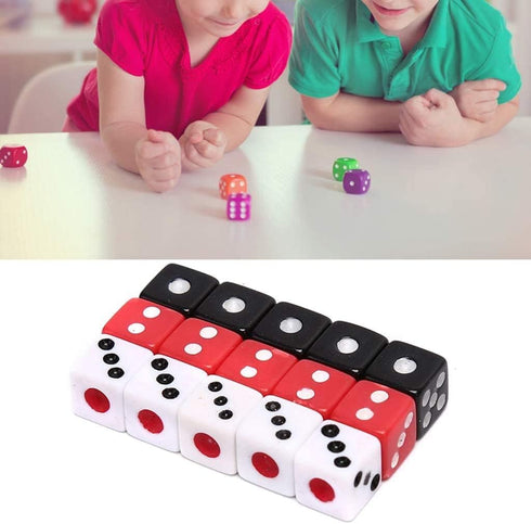 100Pcs 8mm Acrylic Dice White Black Gaming Dice Standard Six Sided Decider Board Game Dice Dice Set Dice Set D&d Polyhedral Dice Set Metal Dice Se...