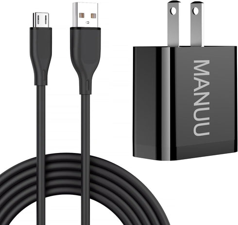 5V 1A 2A 3A Micro USB Wall Charger, AC Power Adapter with 5 FT Android Charging Charger Cable, for Android Smartphone, Security Camera,Compact and...