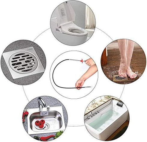 Drain Snake, Drain Clog Remover - Gutter Cleaning Tools Drain Cleaner for Toilet Sewer Shower Kitchen Bathroom Tub Clogged Drains Opener Cleaning ...
