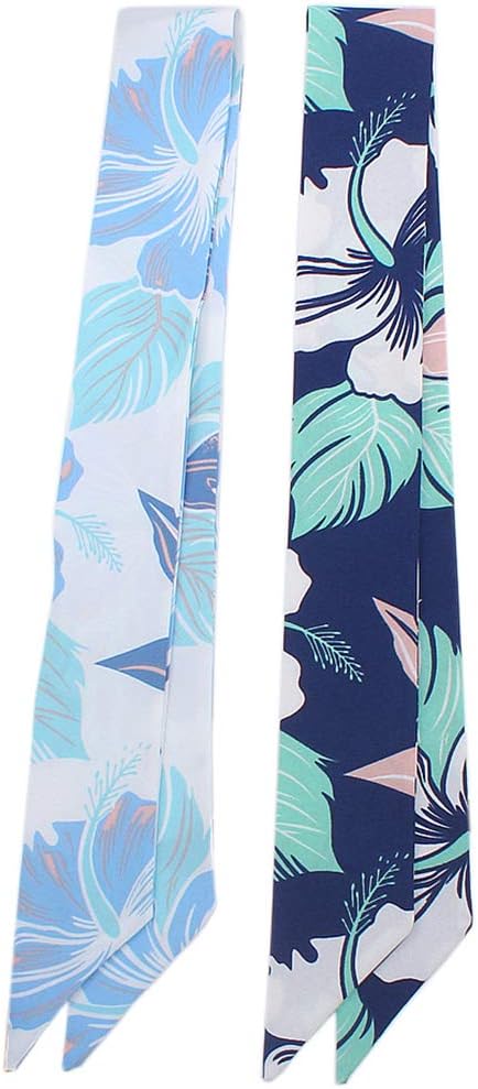 5pcs Creative Leaves Design Bag Handbag Handle Ribbon Scarf Hair Head Band Neck Scarf Neckerchief Scarf Fashion Gifts...