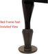 CAFORO Replacement Bed Frame Feet, 2-Piece Steel Stem Plastic Bed Frame Glide Legs to Replace Wheels (Set of 4)...