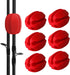 6Pcs Red Silicone Fishing Rod Storage Rack, Portable, Lightweight, Protects Fishing Rods...