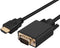 Qaoquda HDMI to VGA Cable, 6ft/1.8m Gold-Plated 1080P HDMI Male to VGA Male Video Audio Converter Adapter Cord Support Notebook PC DVD Player Lapt...
