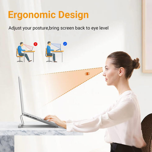 Macbook Laptop Stand Aluminum Cooling Ergonomic Computer Riser Holder BSL901S...