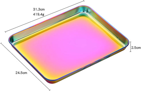 Meisha Baking Tray, Stainless Steel Baking Cookie Sheet, Rimmed Pan Baking, Non Toxic & Healthy, Mirror Finish & Rust Free, Easy Clean & Dishwashe...
