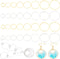 PH PandaHall 240 pcs 8 Sizes 10/12/14/16/18/20/22/25mm Round Open Back Bezel Charms Pendants Hollow Frame Pendant for Resin Earring Bracelet Penda...