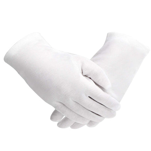 10 Pairs Archival Photo Gloves, White Work Gloves for Handling Art Working Photography Womens Cloth Gloves Liners Bulk for Handling Jewelry, Film,...
