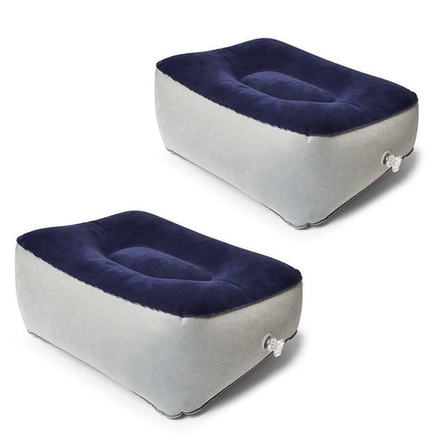 Inflatable Travel Foot Rest Pillows, Air Foot Rest Pillow Inflatable Footrest Cushion for Travel, Office and Home, Perfect Airplane Travel Accesso...