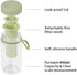 Cold Brew Coffee Maker Travel Tumbler with Soft Silicone Handle Portable Iced Coffee & Tea Infuser with Airtight Lid Cold Brew Travel Cup 15oz/450...