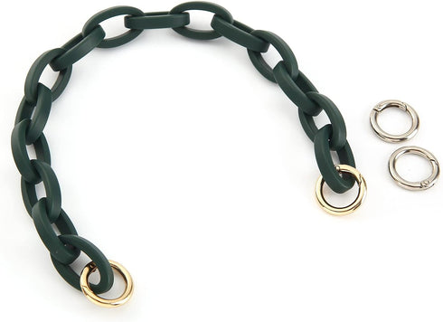 Xiazw Short Resin Bag Purse Handle Strap Replacement?Bag Decoration Chain?Bag Accessories Charms (Dark Green)...