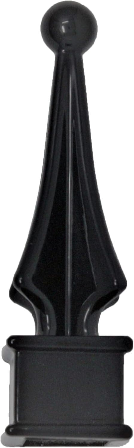 Fence Finial Toppers for Square Post | Four-Sided Spire | Premium USA Made | Black Polypropylene Plastic (10 Pack, Fits 1/2 in.)...