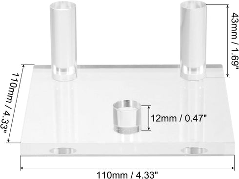PATIKIL 4" x 4" x 2" Acrylic Display Stands, 2 Pack Display Easel Holder Crystal Display Stand for Mineral Gemstone, Clear...