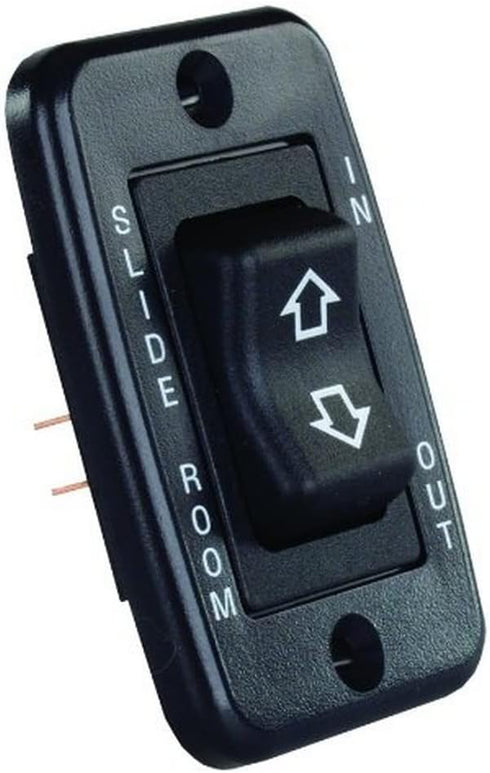 JR Products 12355 Black Low Profile Slide-Out Switch with Bezel...
