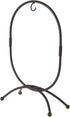 Bard's Oval Shaped Black Wrought Iron Ornament Stand, 11" H x 7.25" W x 7.25" D...