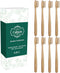 Bamboo Toothbrush Medium Boar Bristles Natural Toothbrush NO Plastic Environmentally (8 Pieces Toothbrush)...