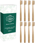Bamboo Toothbrush Medium Boar Bristles Natural Toothbrush NO Plastic Environmentally (8 Pieces Toothbrush)...