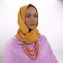 Vintage Chiffon Scarf For Women Imitation Pearls Pendant With Necklace Soft Winter Neck Wrap Infinity Scarves...